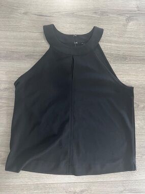 Ann Taylor Black High-Neck Sleeveless Top